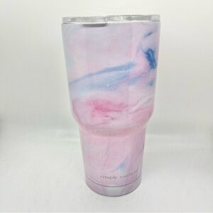 Simply Southern Pink And Blue Marble Colored Tumblr Cup Insulated water bottle